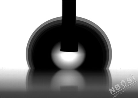 液滴體積增加/縮小法測(cè)量前進(jìn)、后退接觸角
